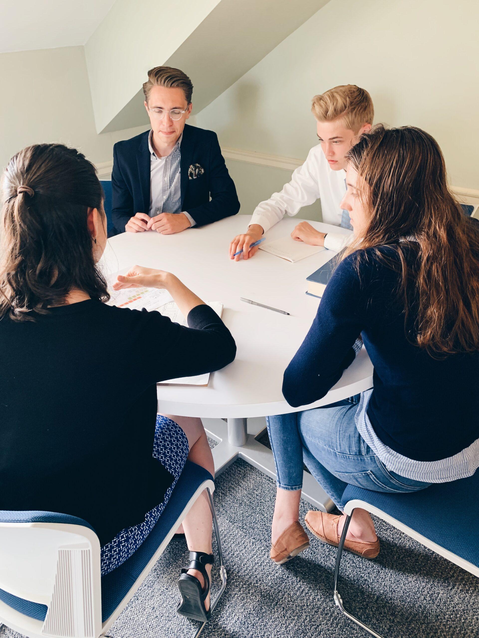 people sitting at a table